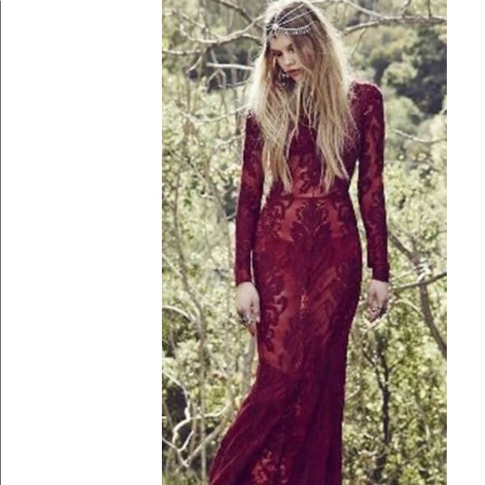 For Love and Lemons Etherial Lace Maxi, Size M